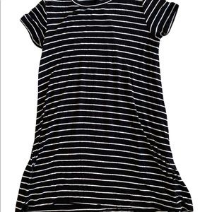 forever 21 black & white stripped dress